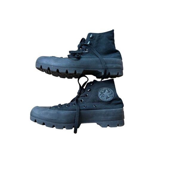 Converse All Star Womens All Black Chuck Taylor High Top Lugged Sneakers Size 7 - Picture 14 of 15